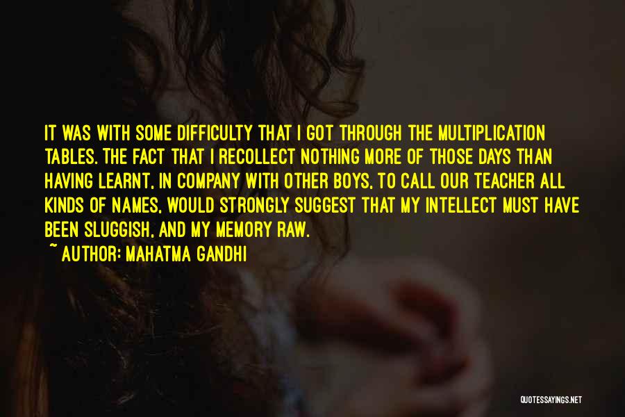 Mahatma Gandhi Quotes: It Was With Some Difficulty That I Got Through The Multiplication Tables. The Fact That I Recollect Nothing More Of