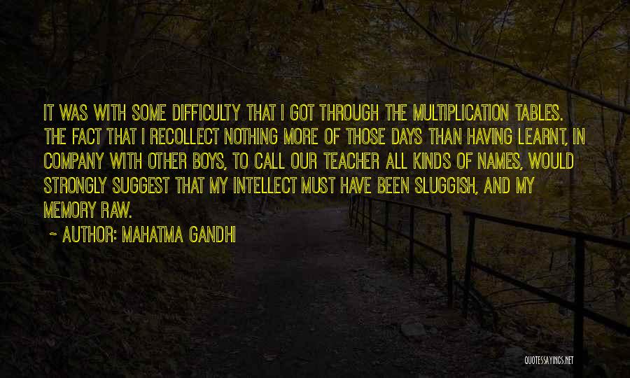 Mahatma Gandhi Quotes: It Was With Some Difficulty That I Got Through The Multiplication Tables. The Fact That I Recollect Nothing More Of