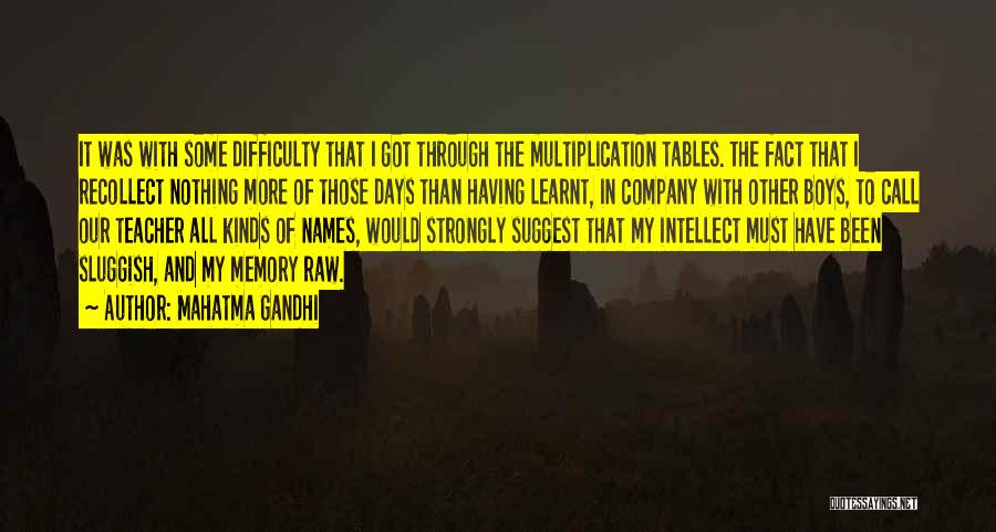 Mahatma Gandhi Quotes: It Was With Some Difficulty That I Got Through The Multiplication Tables. The Fact That I Recollect Nothing More Of