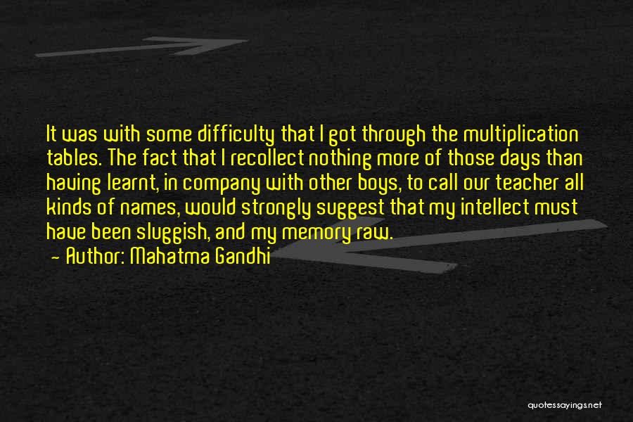 Mahatma Gandhi Quotes: It Was With Some Difficulty That I Got Through The Multiplication Tables. The Fact That I Recollect Nothing More Of