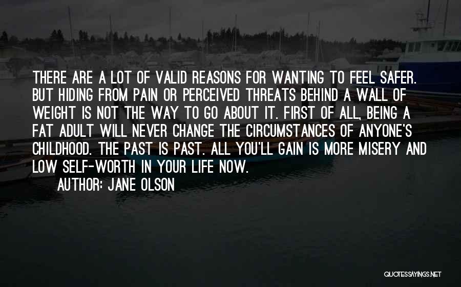 Jane Olson Quotes: There Are A Lot Of Valid Reasons For Wanting To Feel Safer. But Hiding From Pain Or Perceived Threats Behind