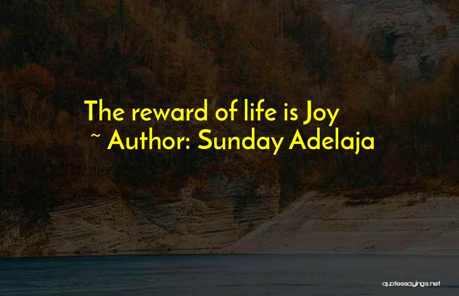 Sunday Adelaja Quotes: The Reward Of Life Is Joy