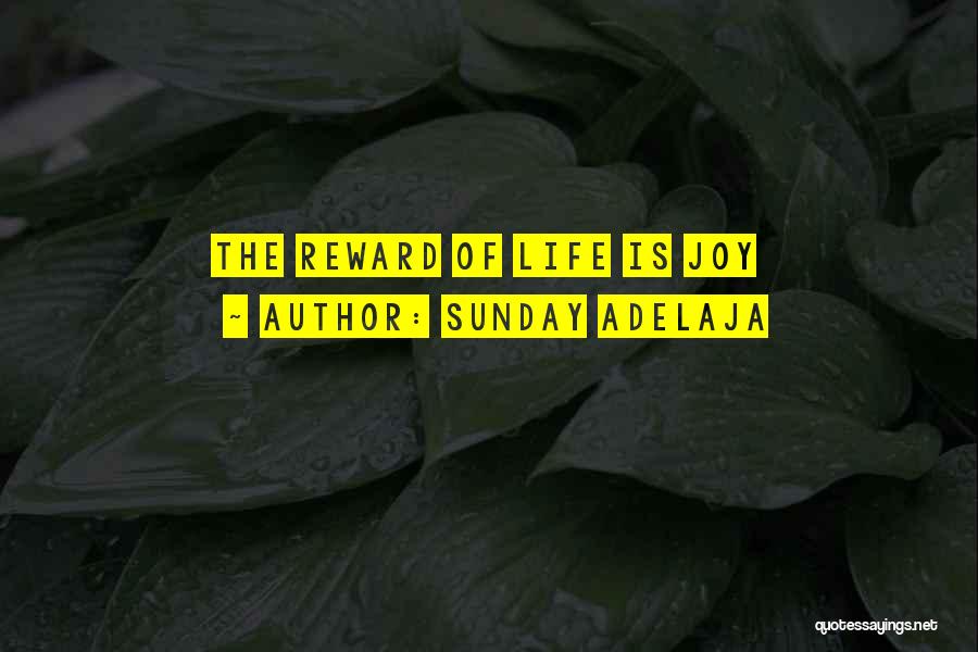 Sunday Adelaja Quotes: The Reward Of Life Is Joy