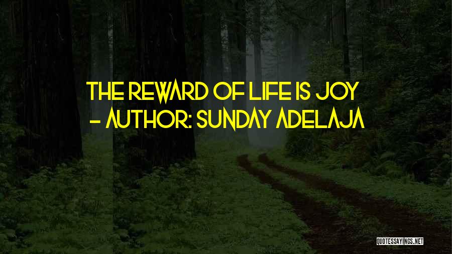Sunday Adelaja Quotes: The Reward Of Life Is Joy