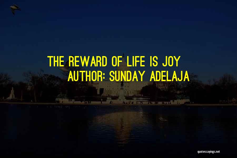 Sunday Adelaja Quotes: The Reward Of Life Is Joy
