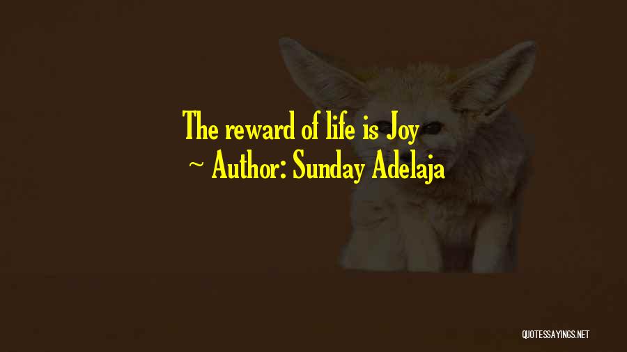 Sunday Adelaja Quotes: The Reward Of Life Is Joy