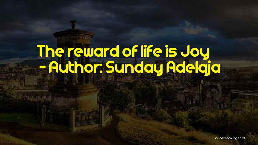 Sunday Adelaja Quotes: The Reward Of Life Is Joy