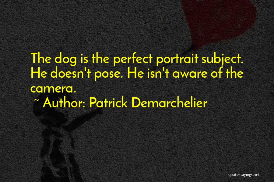 Patrick Demarchelier Quotes: The Dog Is The Perfect Portrait Subject. He Doesn't Pose. He Isn't Aware Of The Camera.