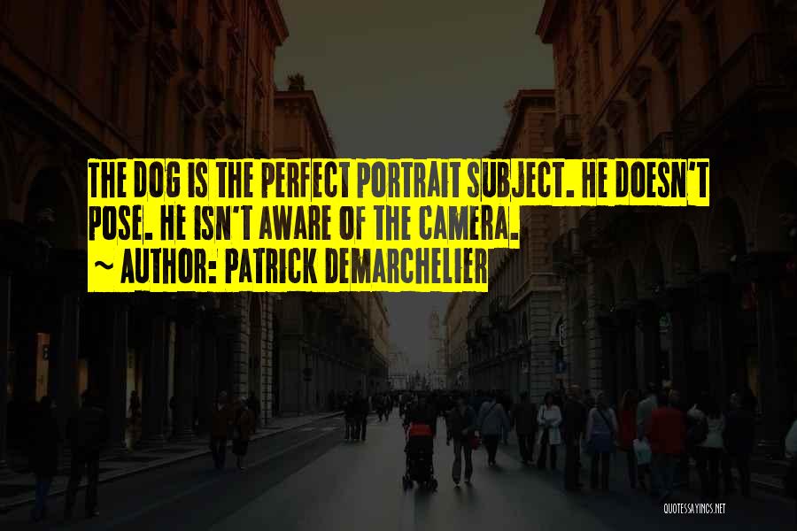 Patrick Demarchelier Quotes: The Dog Is The Perfect Portrait Subject. He Doesn't Pose. He Isn't Aware Of The Camera.