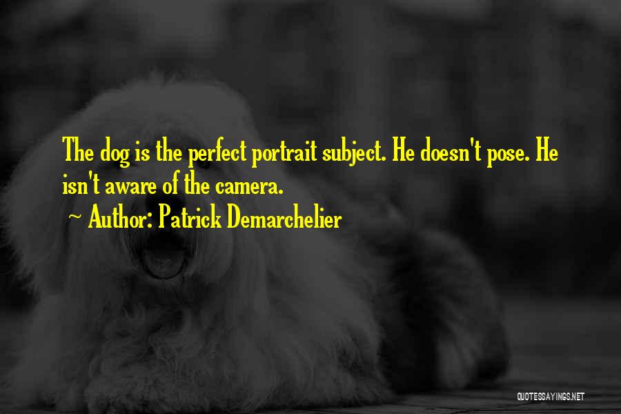 Patrick Demarchelier Quotes: The Dog Is The Perfect Portrait Subject. He Doesn't Pose. He Isn't Aware Of The Camera.