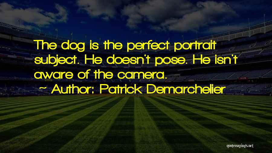 Patrick Demarchelier Quotes: The Dog Is The Perfect Portrait Subject. He Doesn't Pose. He Isn't Aware Of The Camera.