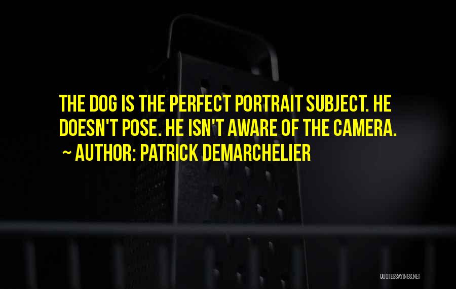 Patrick Demarchelier Quotes: The Dog Is The Perfect Portrait Subject. He Doesn't Pose. He Isn't Aware Of The Camera.