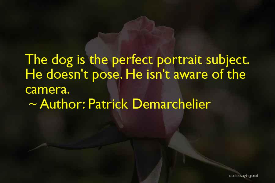 Patrick Demarchelier Quotes: The Dog Is The Perfect Portrait Subject. He Doesn't Pose. He Isn't Aware Of The Camera.