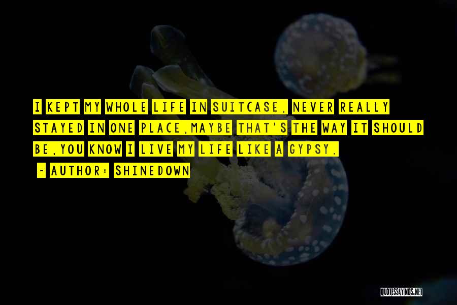 Shinedown Quotes: I Kept My Whole Life In Suitcase, Never Really Stayed In One Place,maybe That's The Way It Should Be,you Know