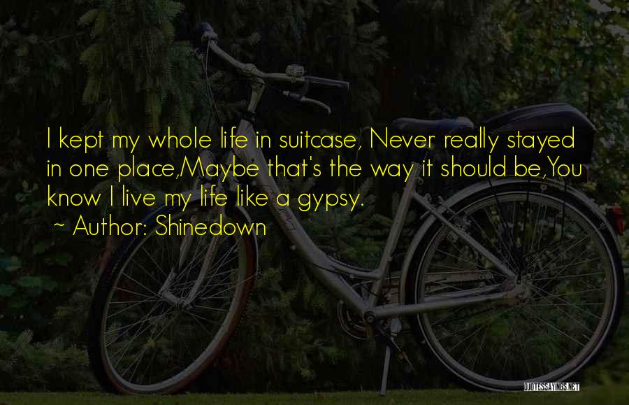 Shinedown Quotes: I Kept My Whole Life In Suitcase, Never Really Stayed In One Place,maybe That's The Way It Should Be,you Know