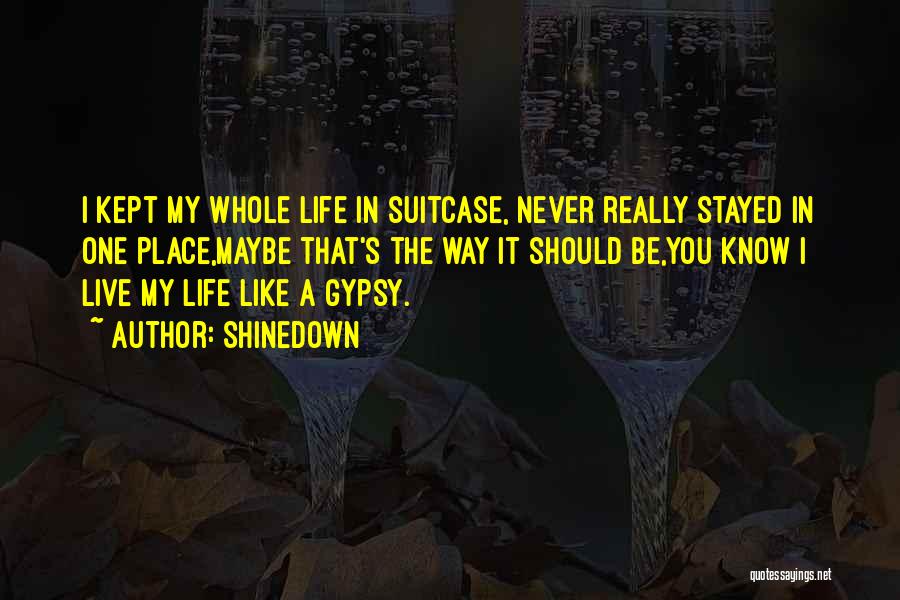 Shinedown Quotes: I Kept My Whole Life In Suitcase, Never Really Stayed In One Place,maybe That's The Way It Should Be,you Know