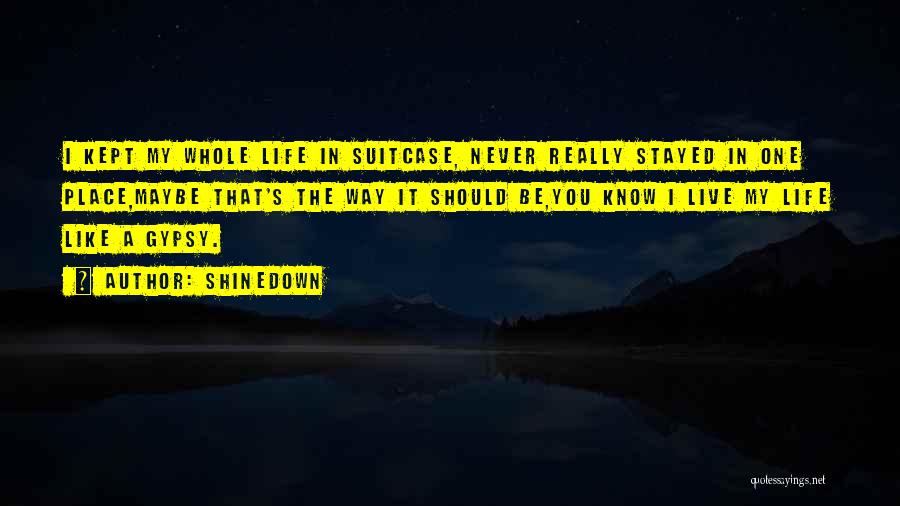 Shinedown Quotes: I Kept My Whole Life In Suitcase, Never Really Stayed In One Place,maybe That's The Way It Should Be,you Know