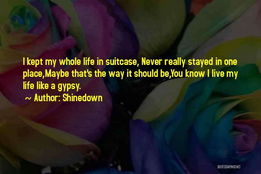 Shinedown Quotes: I Kept My Whole Life In Suitcase, Never Really Stayed In One Place,maybe That's The Way It Should Be,you Know