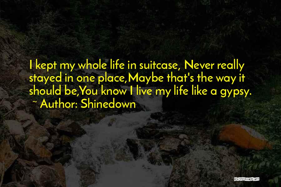 Shinedown Quotes: I Kept My Whole Life In Suitcase, Never Really Stayed In One Place,maybe That's The Way It Should Be,you Know