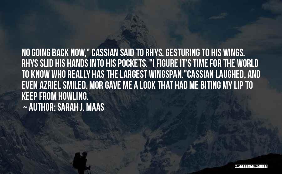 Sarah J. Maas Quotes: No Going Back Now, Cassian Said To Rhys, Gesturing To His Wings. Rhys Slid His Hands Into His Pockets. I