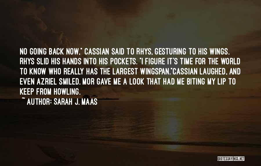 Sarah J. Maas Quotes: No Going Back Now, Cassian Said To Rhys, Gesturing To His Wings. Rhys Slid His Hands Into His Pockets. I