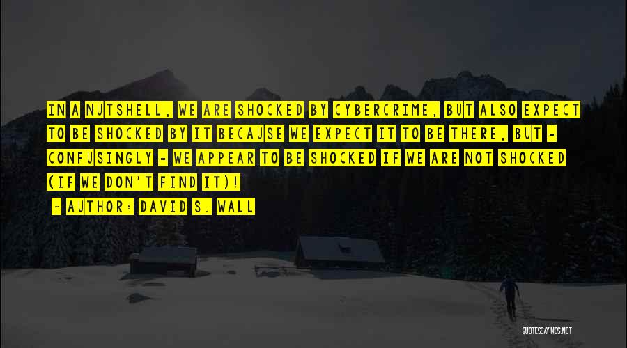 David S. Wall Quotes: In A Nutshell, We Are Shocked By Cybercrime, But Also Expect To Be Shocked By It Because We Expect It