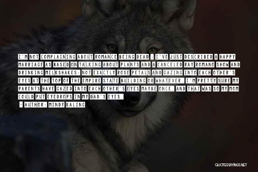 Mindy Kaling Quotes: I'm Not Complaining About Romance Being Dead - I've Just Described A Happy Marriage As Based On Talking About Plants