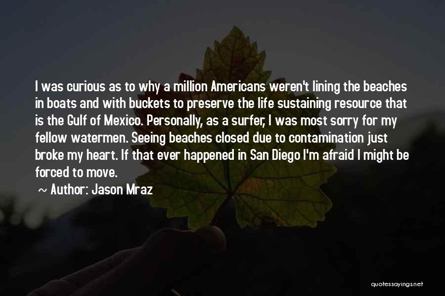 Jason Mraz Quotes: I Was Curious As To Why A Million Americans Weren't Lining The Beaches In Boats And With Buckets To Preserve