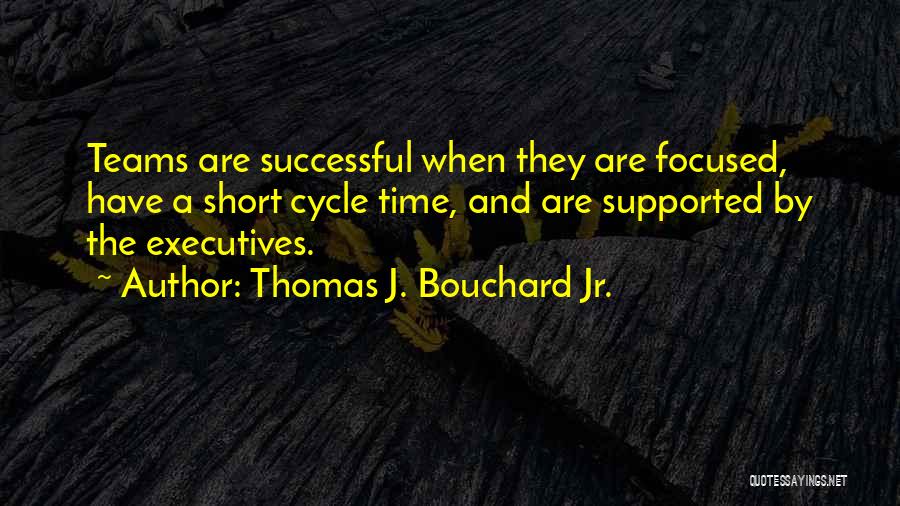 Thomas J. Bouchard Jr. Quotes: Teams Are Successful When They Are Focused, Have A Short Cycle Time, And Are Supported By The Executives.