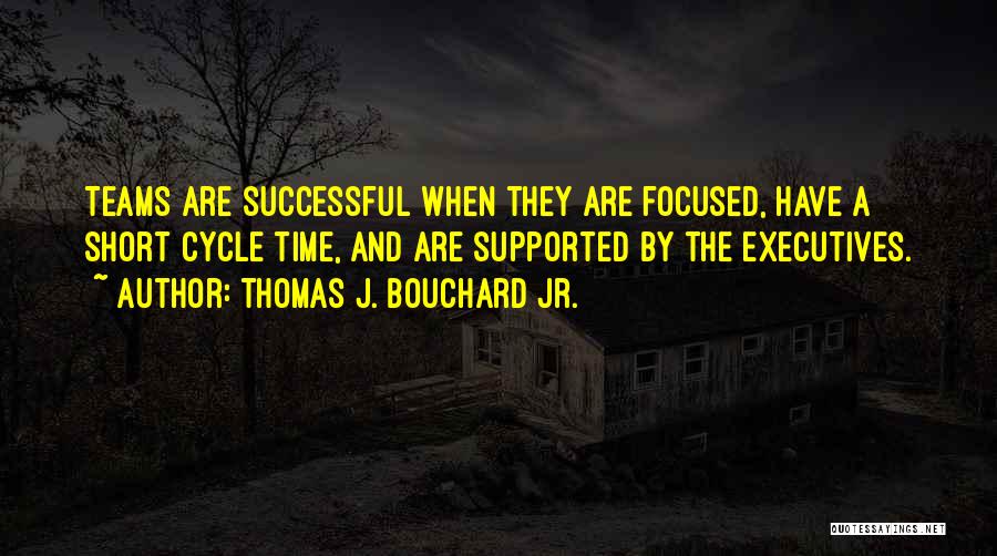 Thomas J. Bouchard Jr. Quotes: Teams Are Successful When They Are Focused, Have A Short Cycle Time, And Are Supported By The Executives.