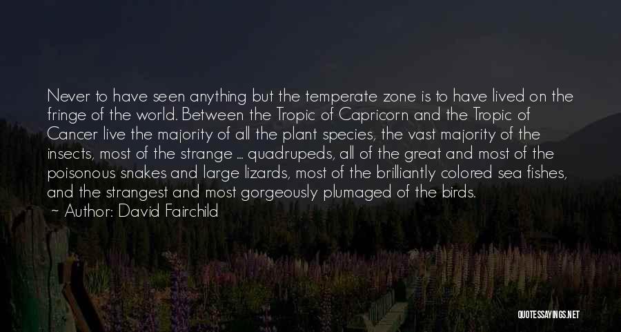 David Fairchild Quotes: Never To Have Seen Anything But The Temperate Zone Is To Have Lived On The Fringe Of The World. Between