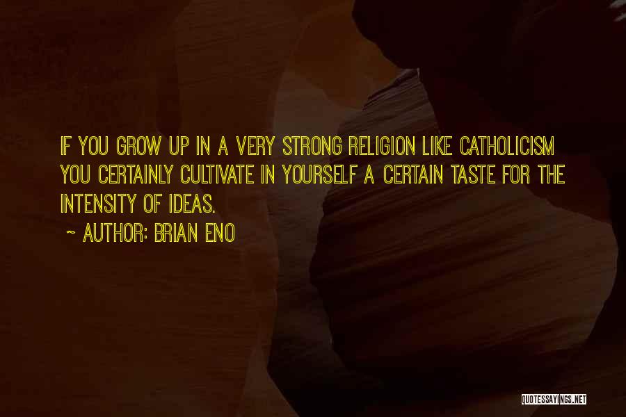 Brian Eno Quotes: If You Grow Up In A Very Strong Religion Like Catholicism You Certainly Cultivate In Yourself A Certain Taste For