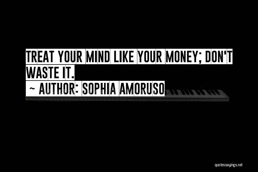 Sophia Amoruso Quotes: Treat Your Mind Like Your Money; Don't Waste It.