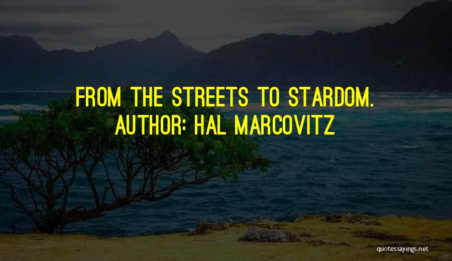 Hal Marcovitz Quotes: From The Streets To Stardom.