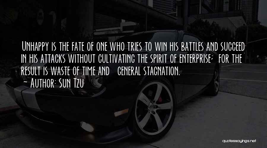 Sun Tzu Quotes: Unhappy Is The Fate Of One Who Tries To Win His Battles And Succeed In His Attacks Without Cultivating The