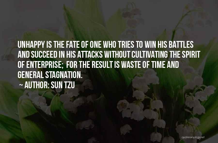Sun Tzu Quotes: Unhappy Is The Fate Of One Who Tries To Win His Battles And Succeed In His Attacks Without Cultivating The