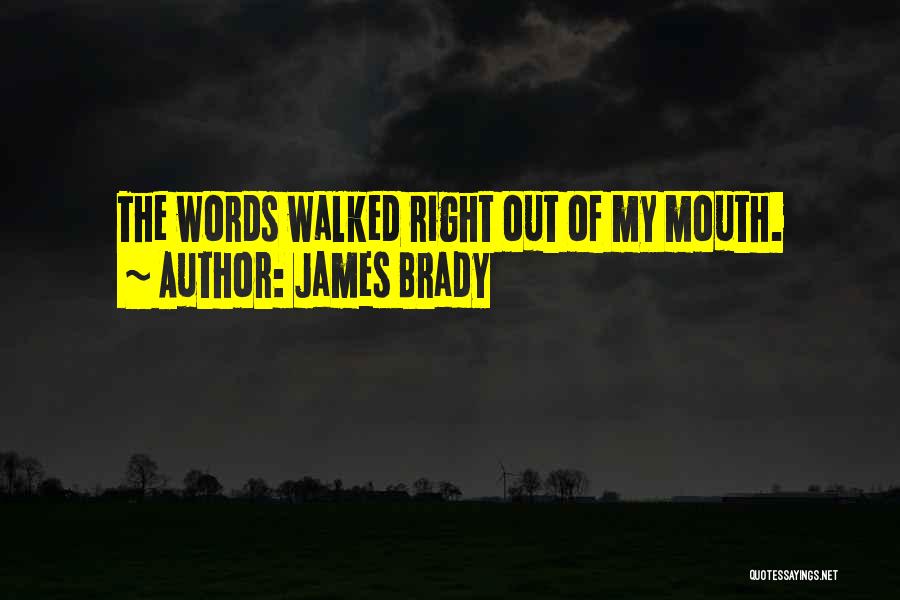 James Brady Quotes: The Words Walked Right Out Of My Mouth.