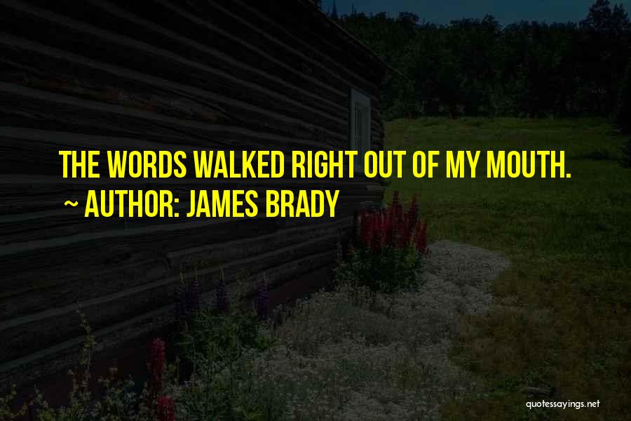 James Brady Quotes: The Words Walked Right Out Of My Mouth.