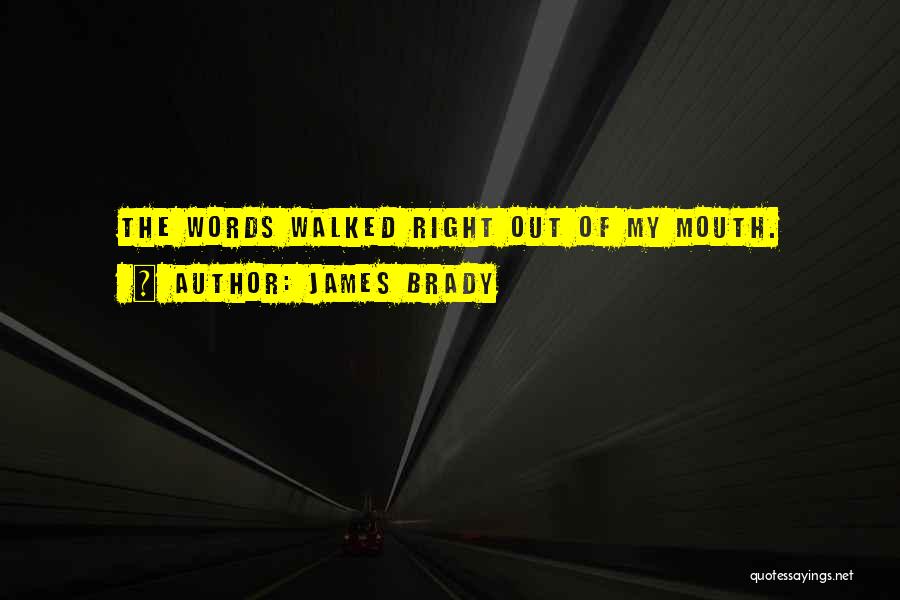 James Brady Quotes: The Words Walked Right Out Of My Mouth.