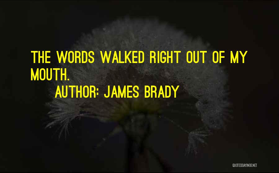 James Brady Quotes: The Words Walked Right Out Of My Mouth.