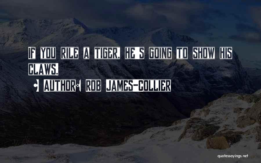 Rob James-Collier Quotes: If You Rile A Tiger, He's Going To Show His Claws.
