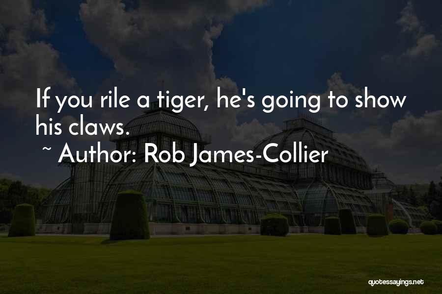 Rob James-Collier Quotes: If You Rile A Tiger, He's Going To Show His Claws.