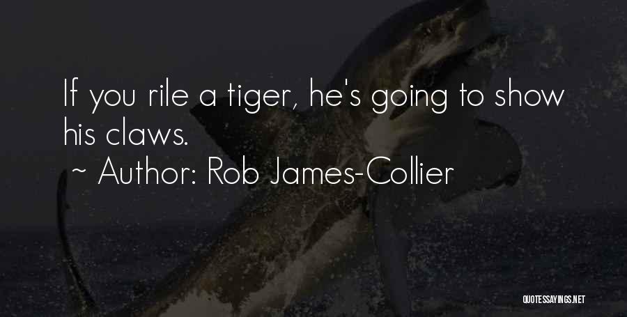 Rob James-Collier Quotes: If You Rile A Tiger, He's Going To Show His Claws.