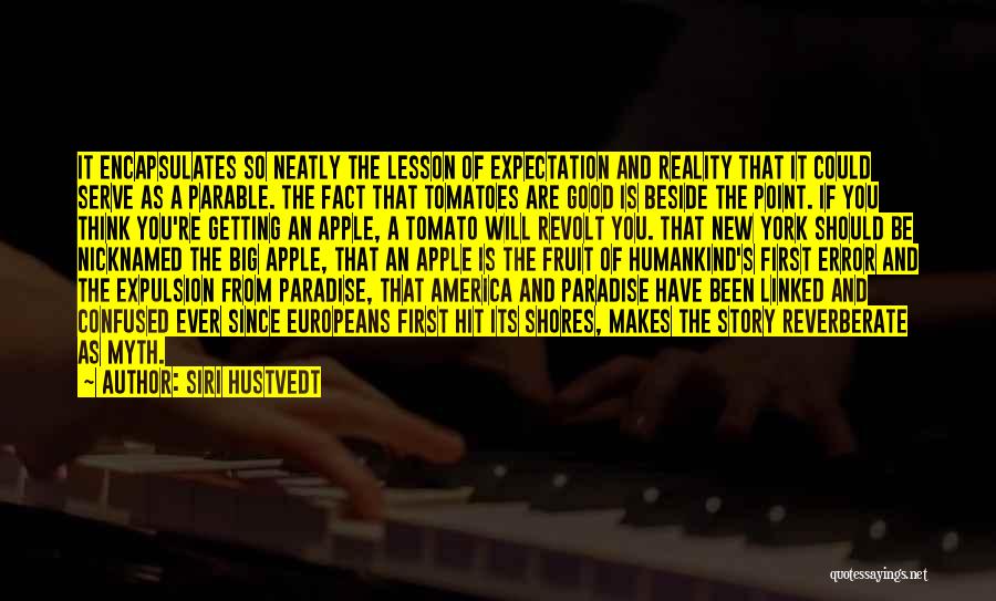 Siri Hustvedt Quotes: It Encapsulates So Neatly The Lesson Of Expectation And Reality That It Could Serve As A Parable. The Fact That