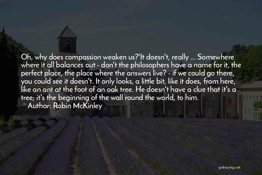 Robin McKinley Quotes: Oh, Why Does Compassion Weaken Us?'it Doesn't, Really ... Somewhere Where It All Balances Out - Don't The Philosophers Have