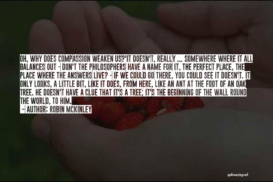 Robin McKinley Quotes: Oh, Why Does Compassion Weaken Us?'it Doesn't, Really ... Somewhere Where It All Balances Out - Don't The Philosophers Have