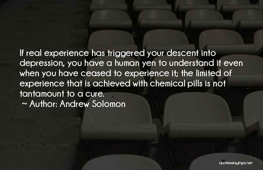Andrew Solomon Quotes: If Real Experience Has Triggered Your Descent Into Depression, You Have A Human Yen To Understand It Even When You