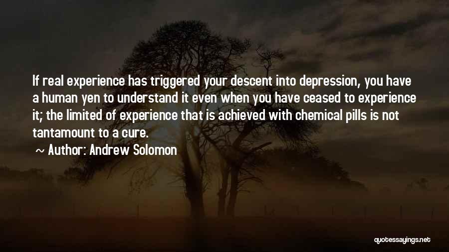 Andrew Solomon Quotes: If Real Experience Has Triggered Your Descent Into Depression, You Have A Human Yen To Understand It Even When You