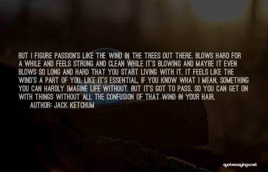 Jack Ketchum Quotes: But I Figure Passion's Like The Wind In The Trees Out There. Blows Hard For A While And Feels Strong