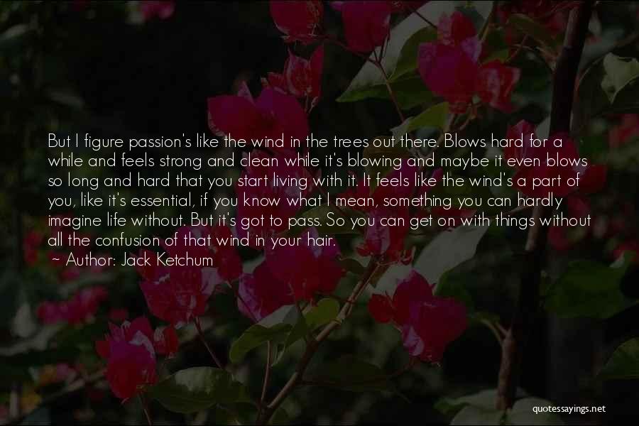 Jack Ketchum Quotes: But I Figure Passion's Like The Wind In The Trees Out There. Blows Hard For A While And Feels Strong